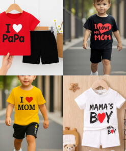4 Pcs Combo Trendy  Kids’ Cotton T-Shirt & Pant Set  🎯৪ সেট কিনলে ১ সেট ফ্রী + ডেলিভারি চার্জ ফ্রি